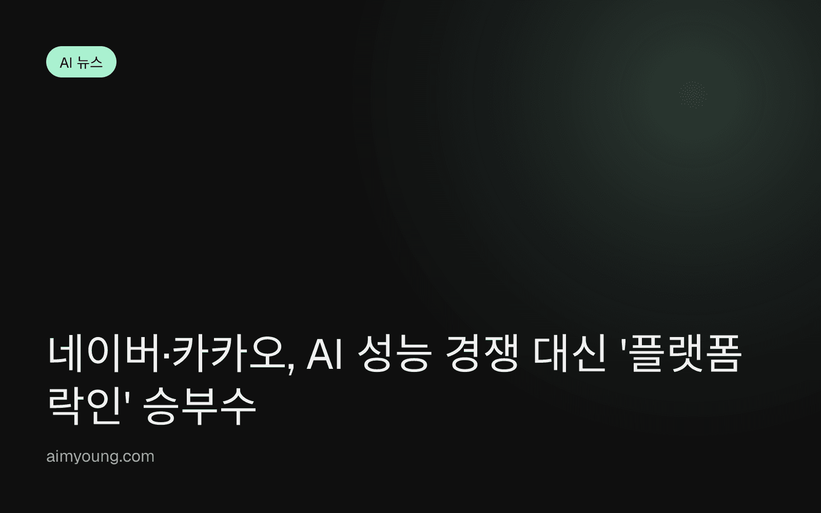 네이버·카카오, AI 성능 경쟁 대신 '플랫폼 락인' 승부수